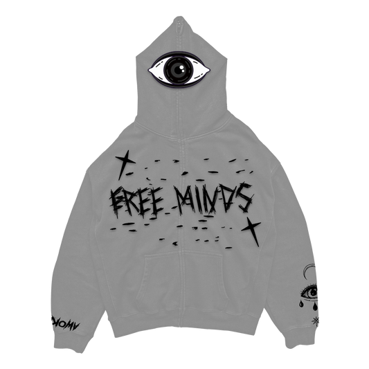 Free Minds Full Zip Grey